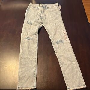 Old Navy white blue jeans for kids.